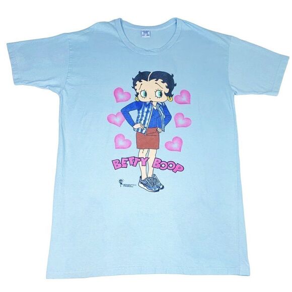 Vintage 1996 Betty Boop Sleep Shirt Pjs Night Gown Cartoon - Picture 1 of 8